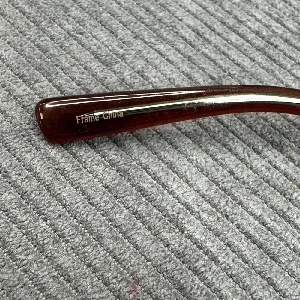 Burgundy Rectangular Eyeglasses Frames 58-16-130